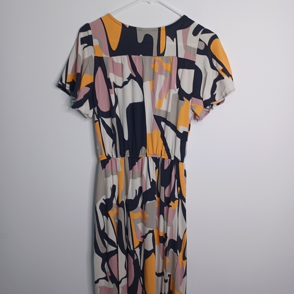 Lascana Abstract Print Maxi Day Dress Size 42 / 12 US Woman's - Picture 9 of 10